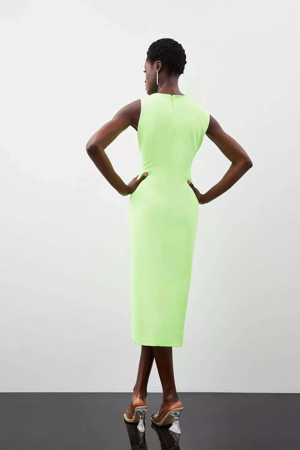 Lime green hotsell sheath dress