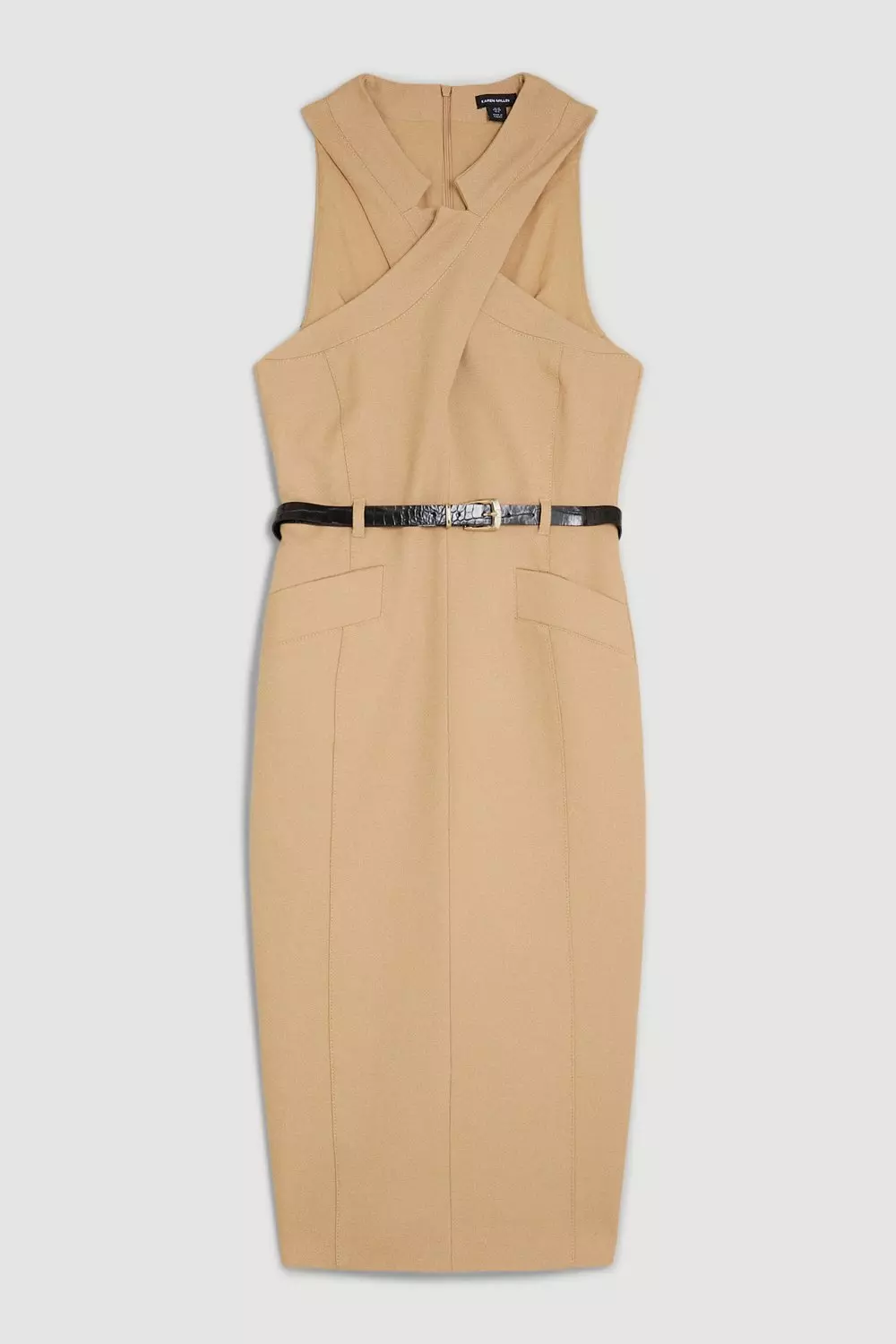 Lipsy square neck hot sale belted midi dress