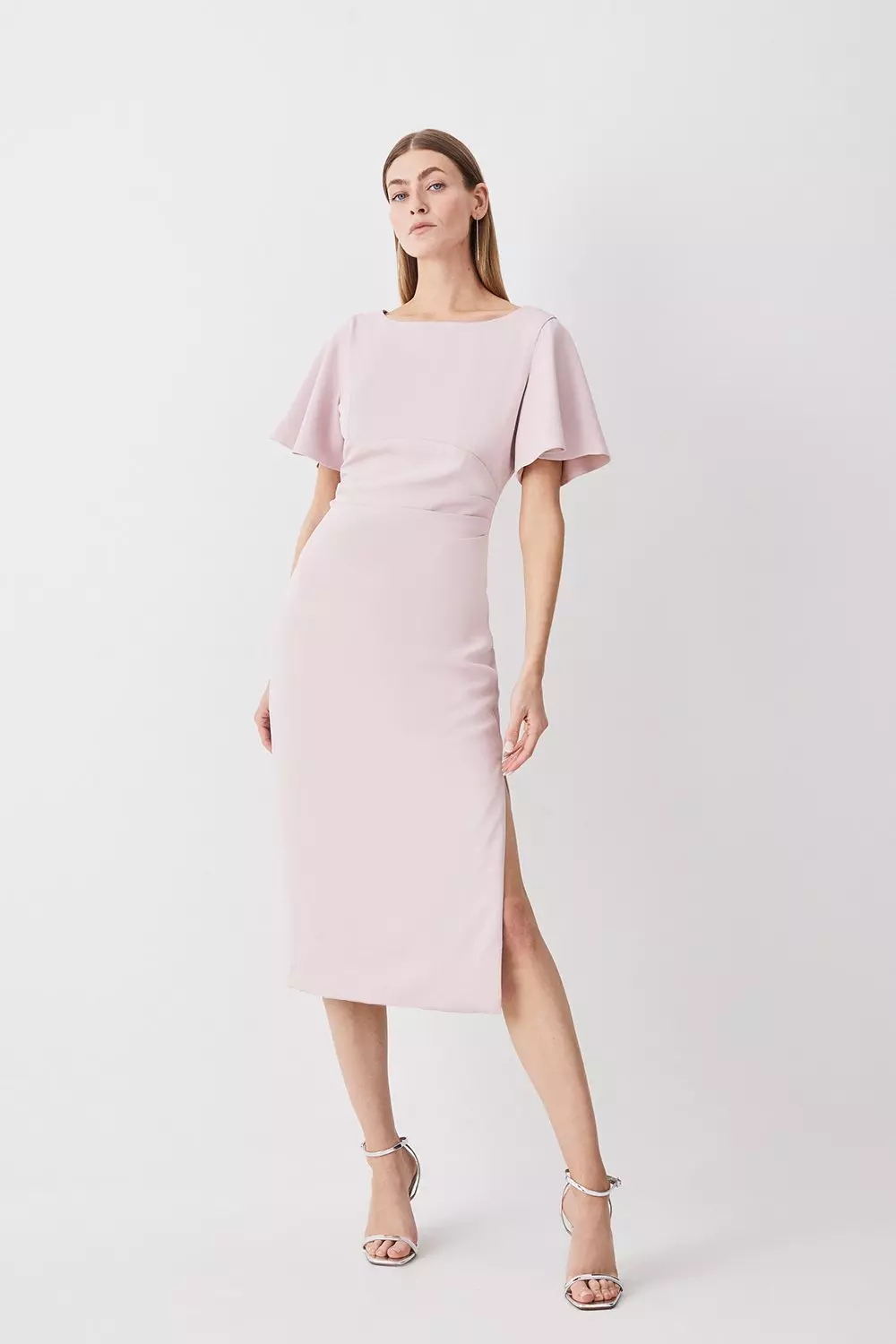 Crepe cheap midi dress