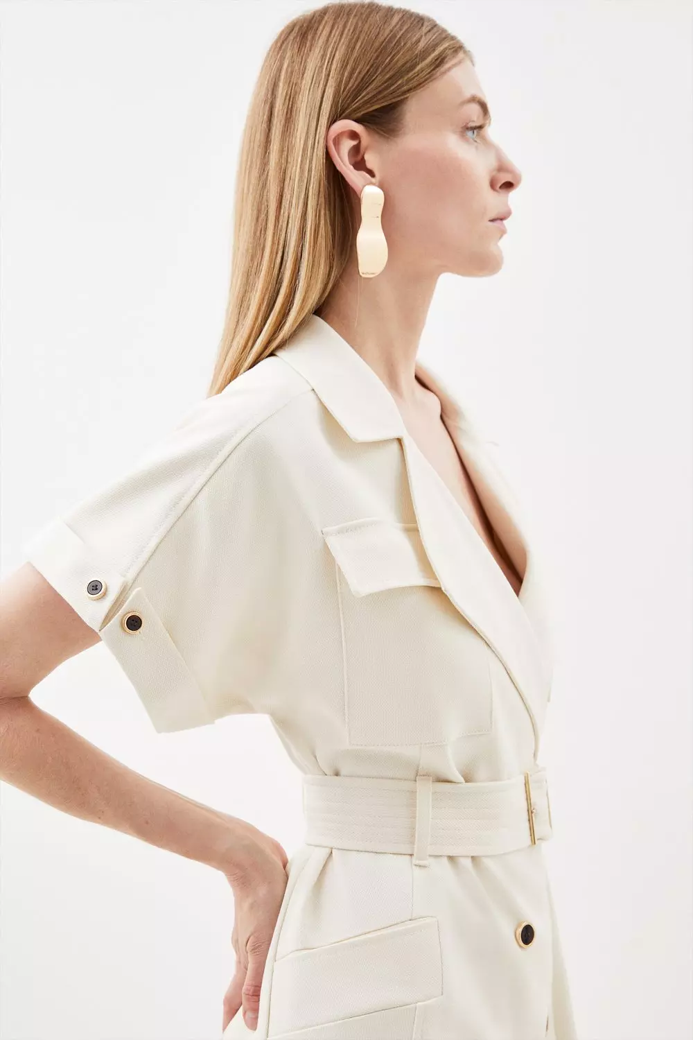 Belted utility cheap shirt dress