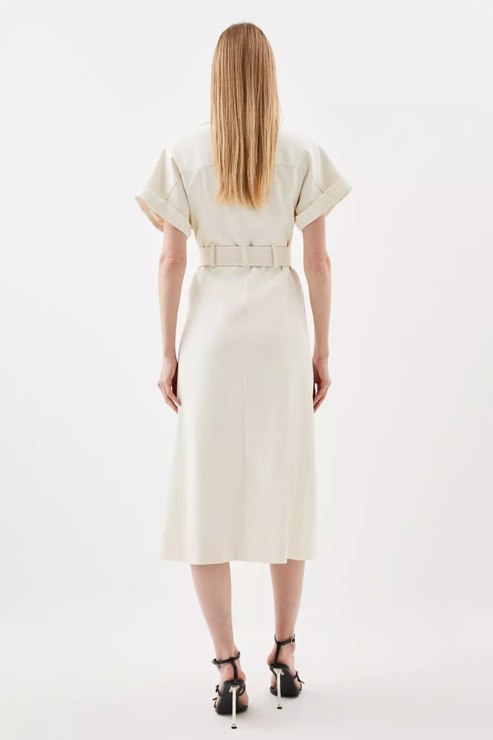 Belted utility midi shirt clearance dress