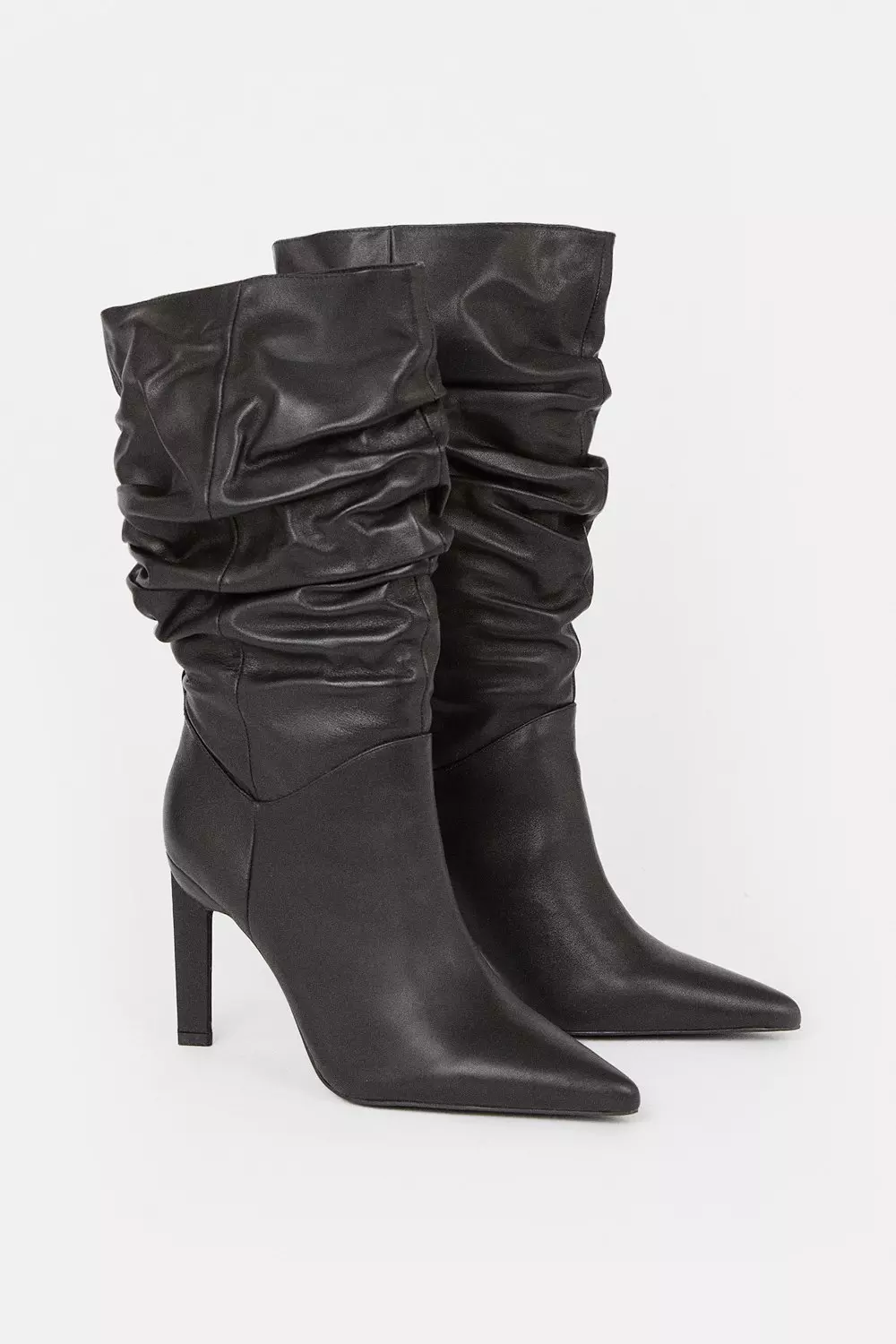 Mid calf shop ruched boots