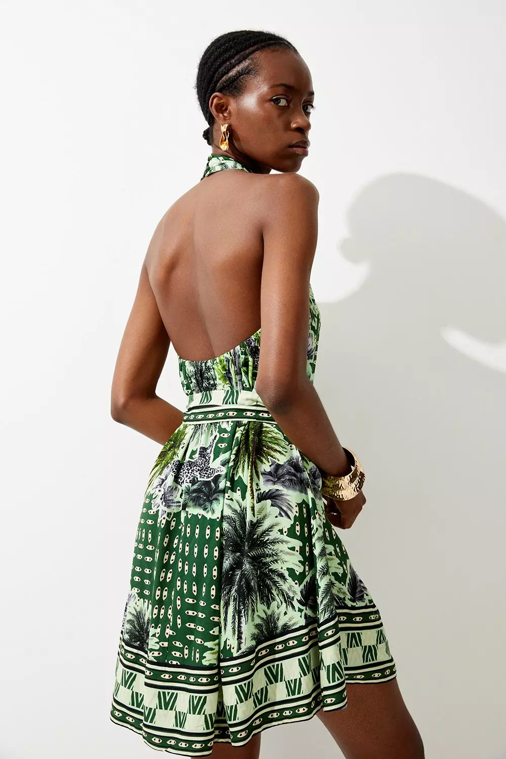 Halter tropical outlet dress