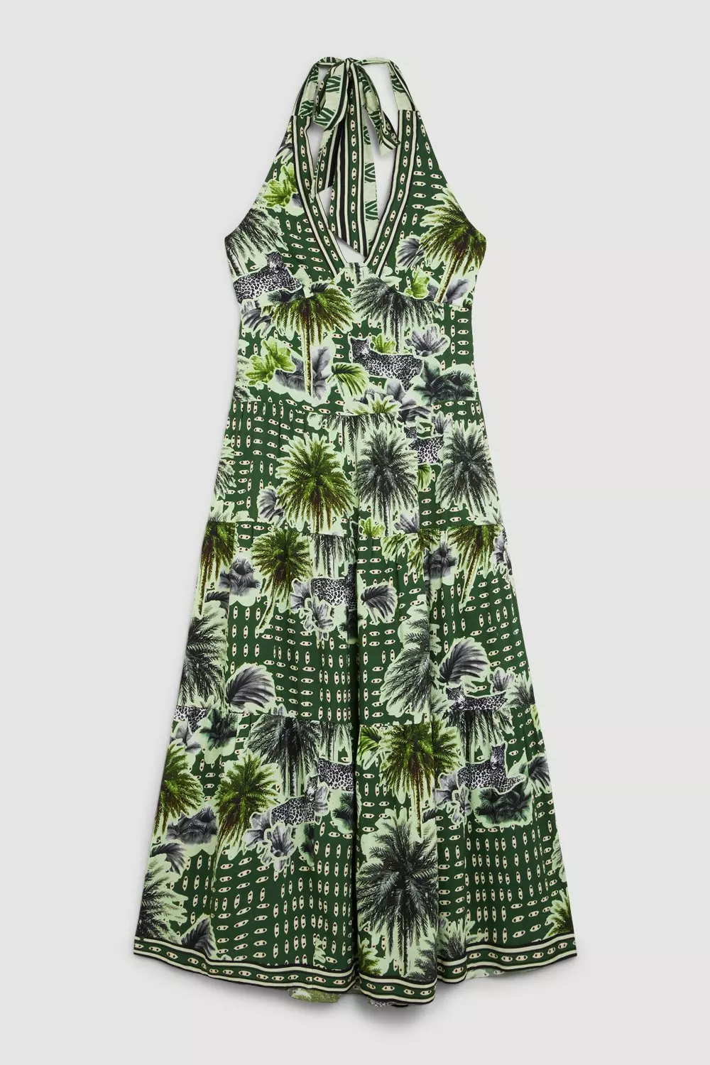 Warehouse leaf hotsell print dress