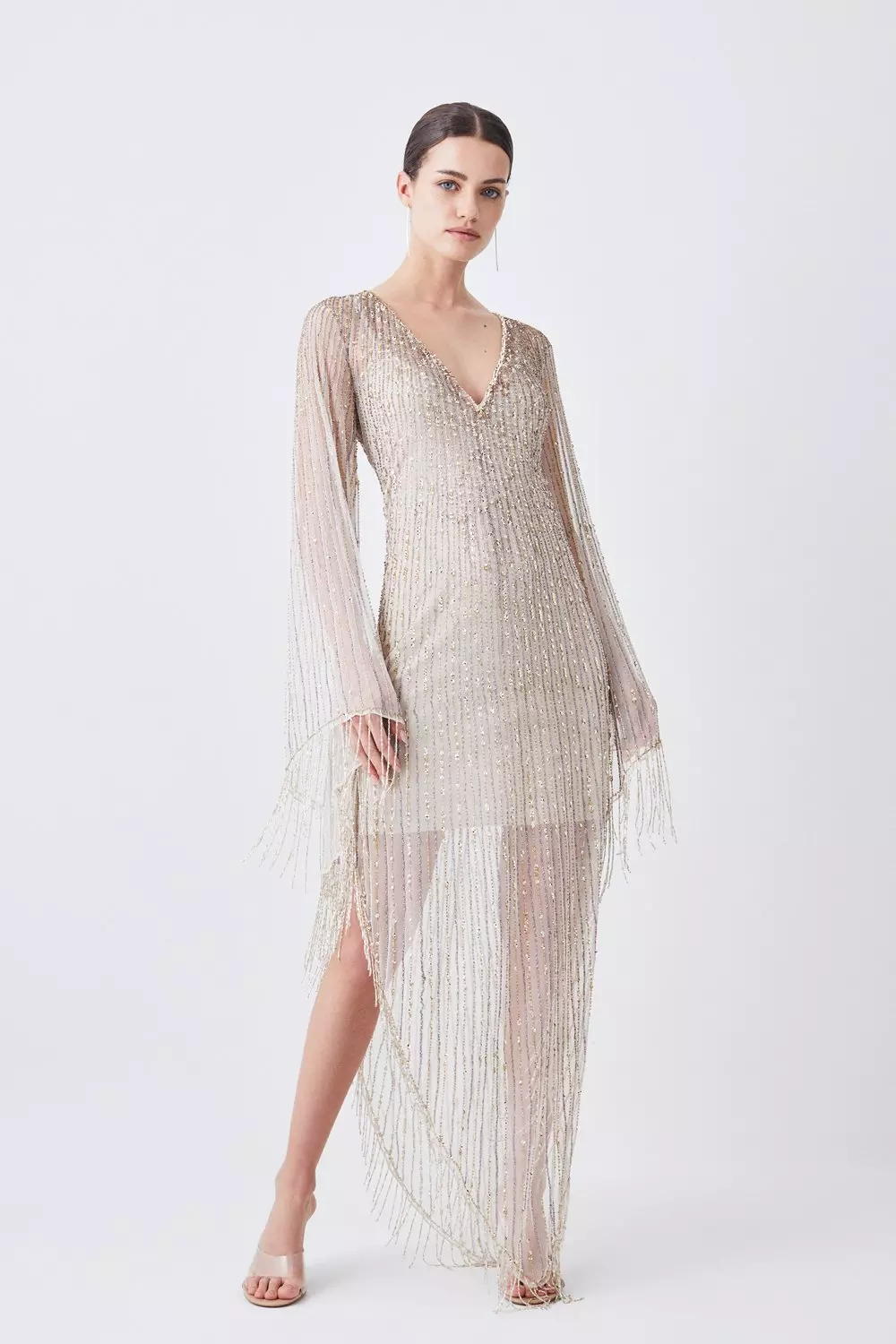 Karen millen best sale fringe dress