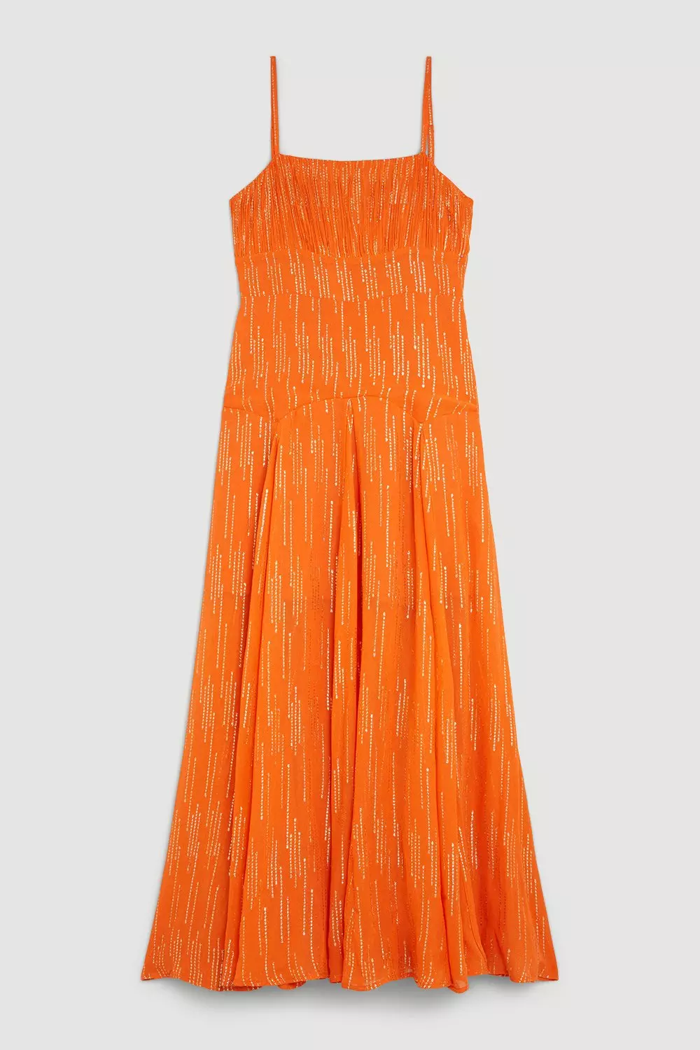 Karen millen clearance orange maxi dress