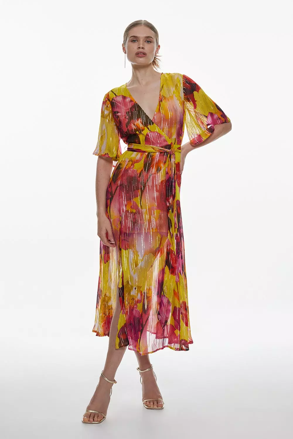 Karen millen best sale yellow floral dress