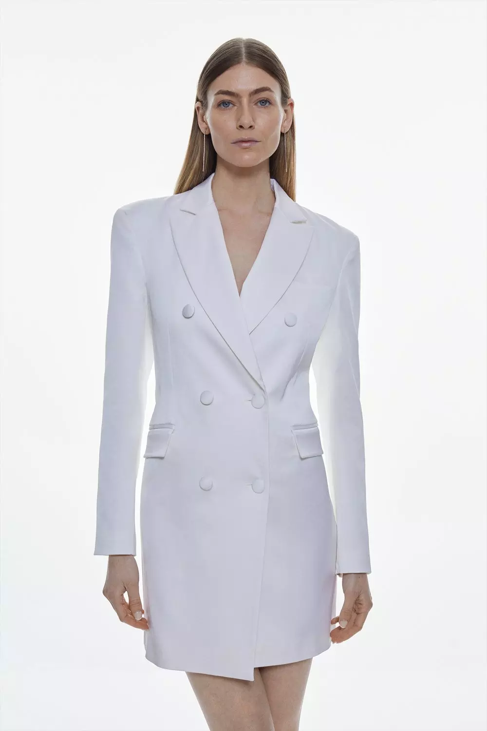 White satin hot sale blazer dress