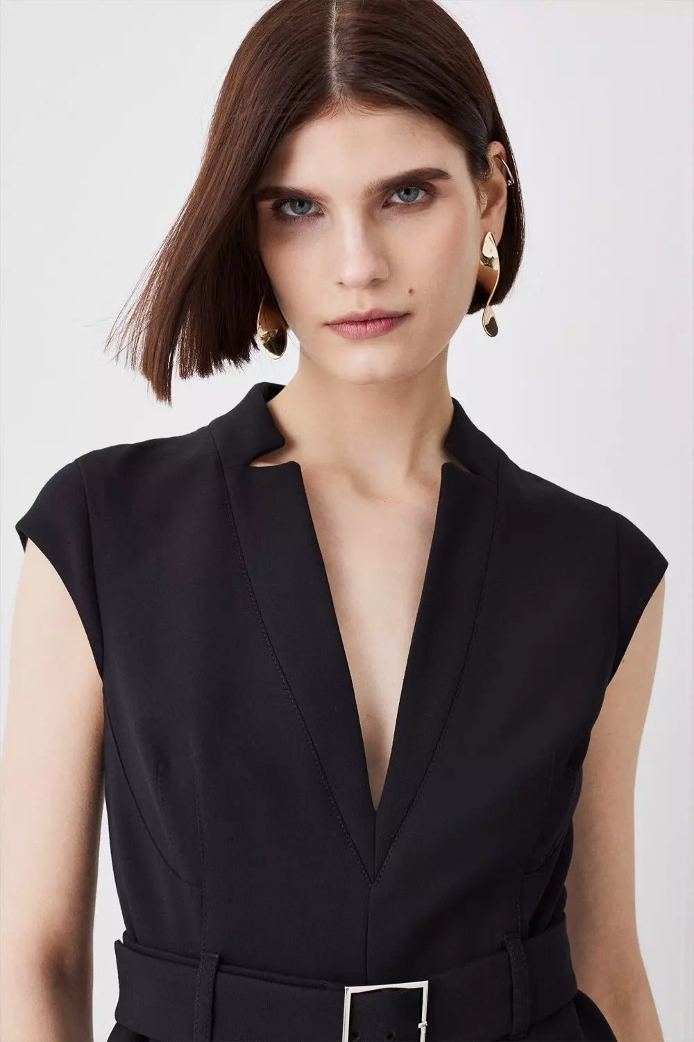 Karen millen store asymmetric belted dress