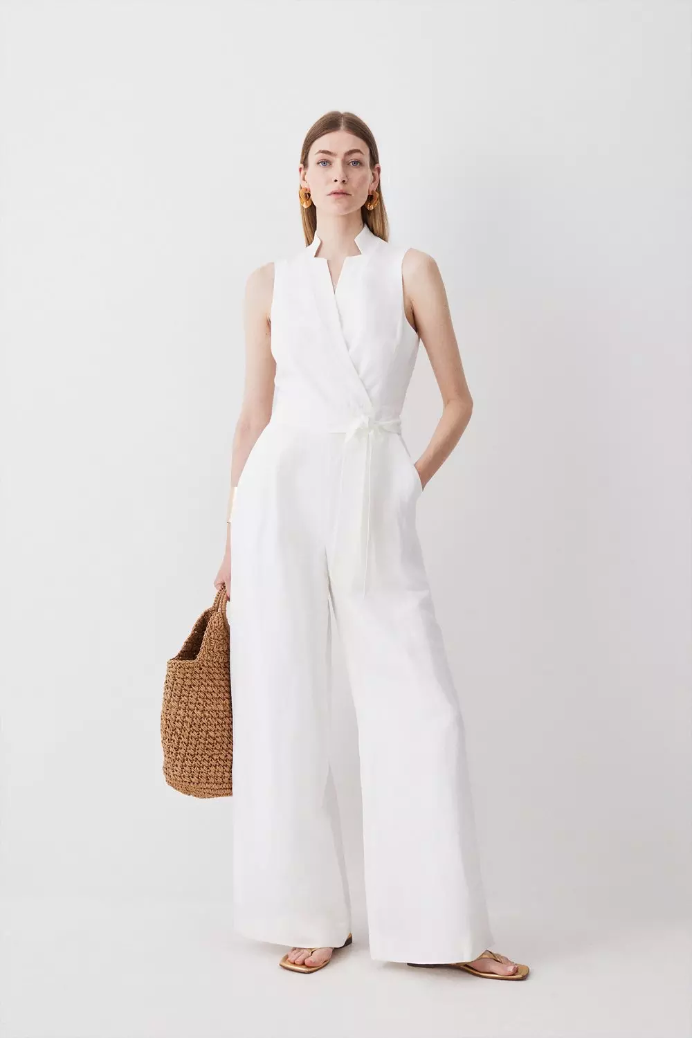 Karen millen cheap ivory jumpsuit