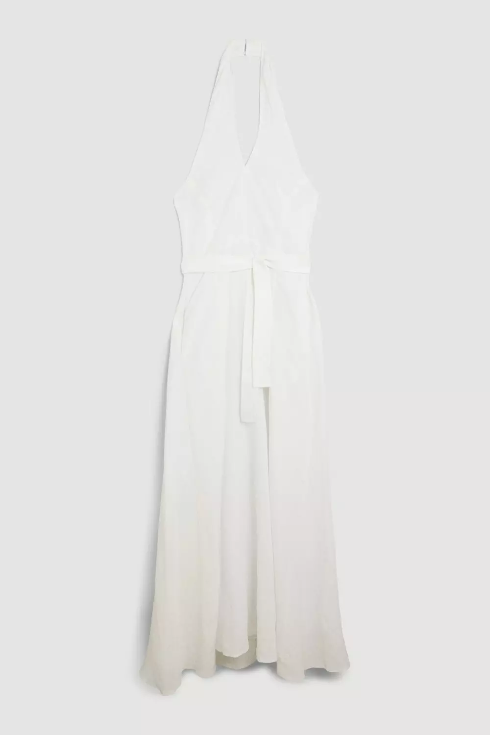 White linen outlet halter dress