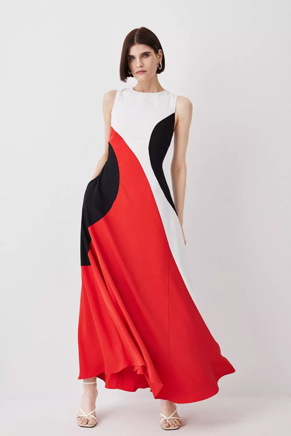 Red black and 2024 white formal dresses