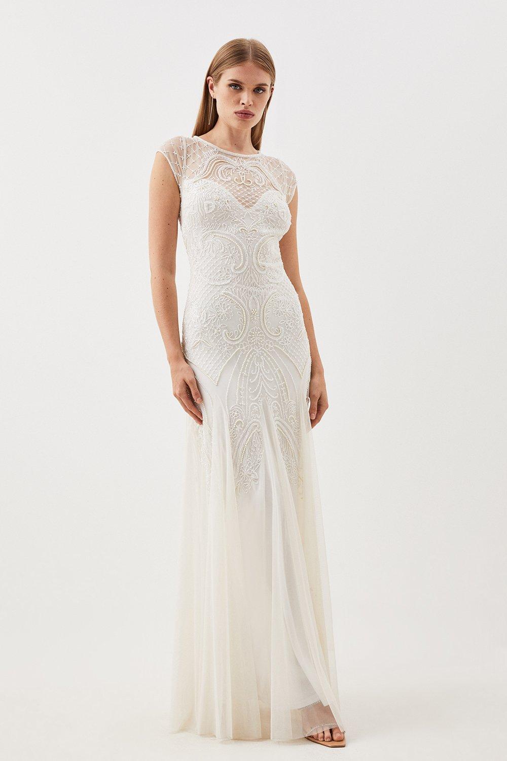 Ivory Lace Rehearsal Dinner Dress