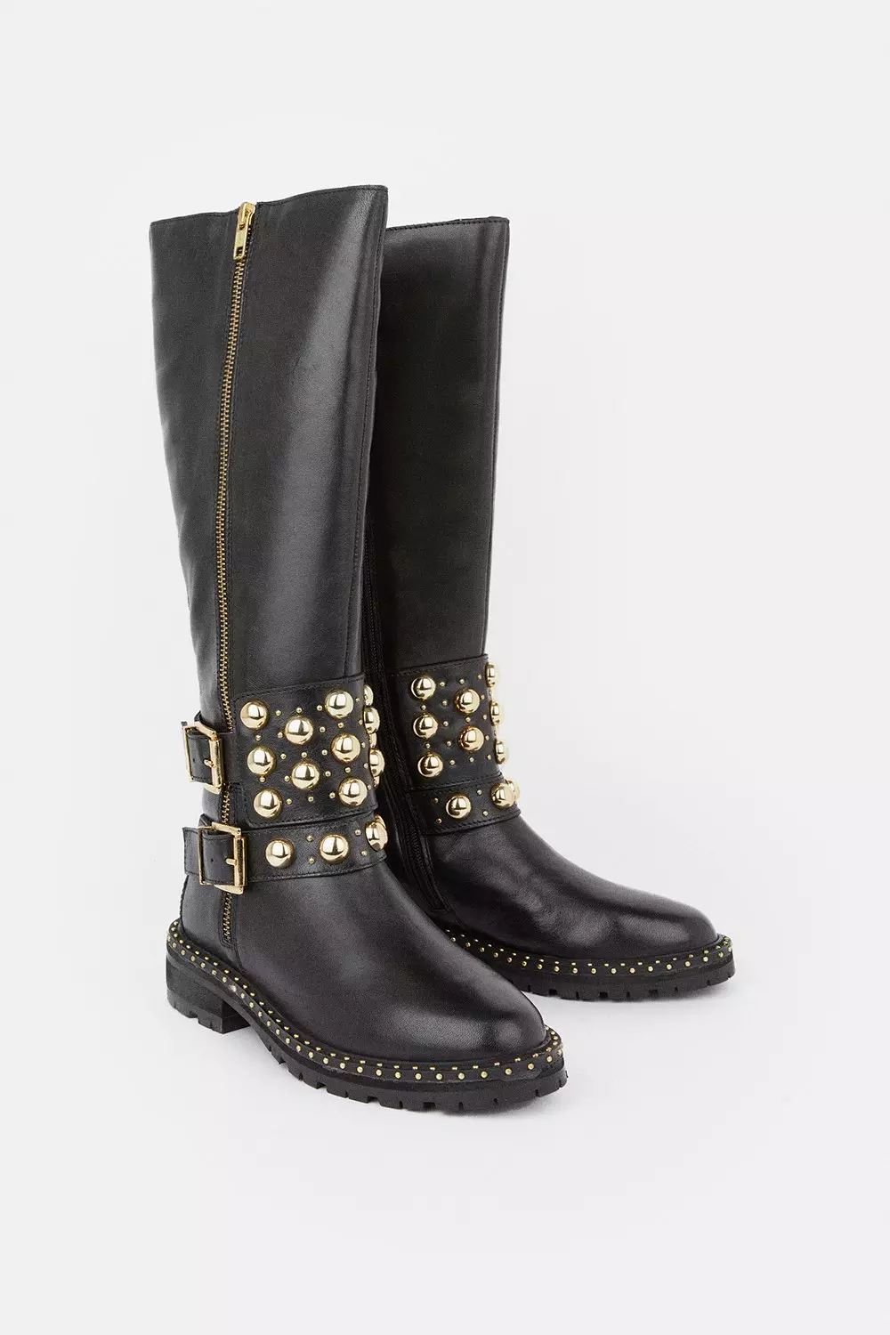 Studded on sale knee boots