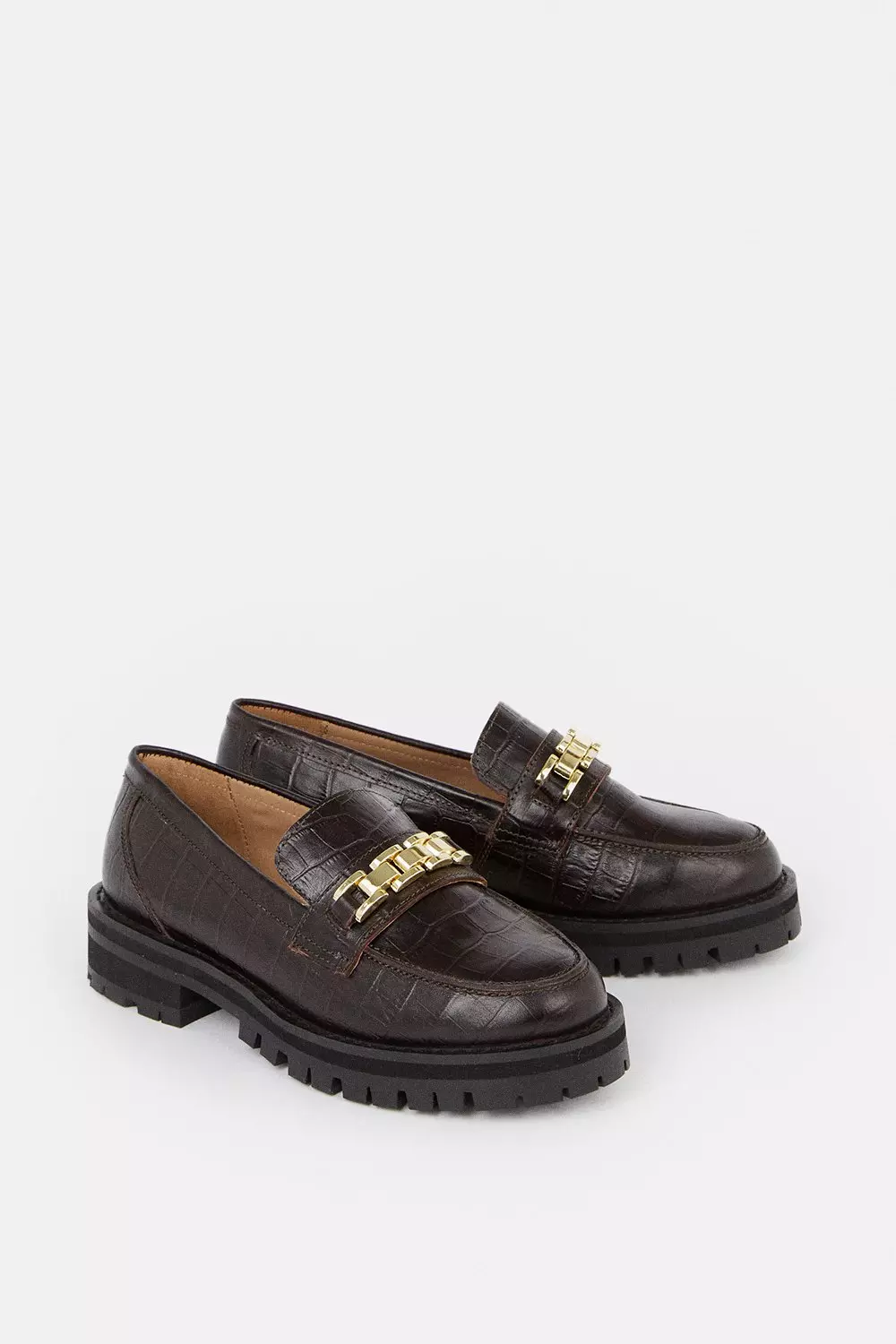 Link detail 2025 patent leather loafers