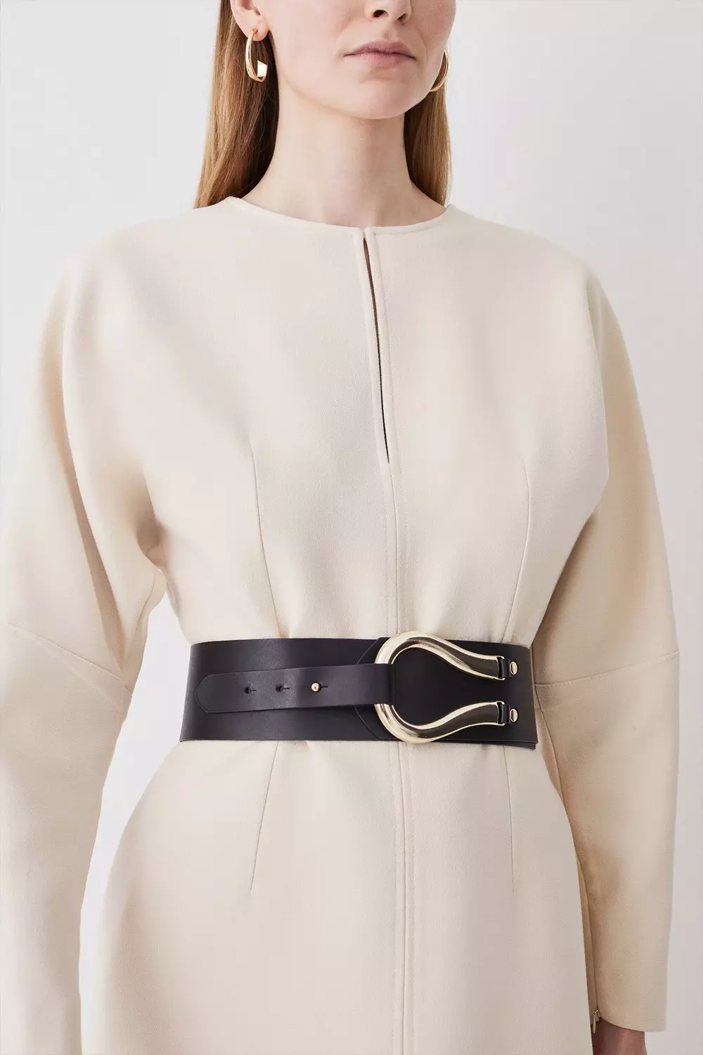 Leather Hardware Detail Waist Belt Karen Millen