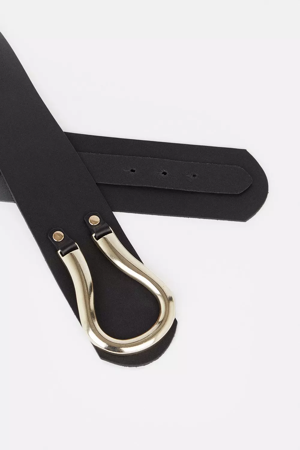 Leather Hardware Detail Waist Belt