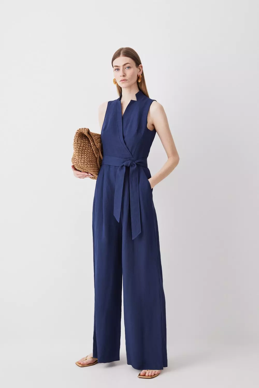 Karen millen store blue jumpsuit