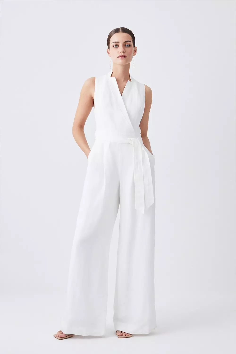 Karen millen hot sale jumpsuit white