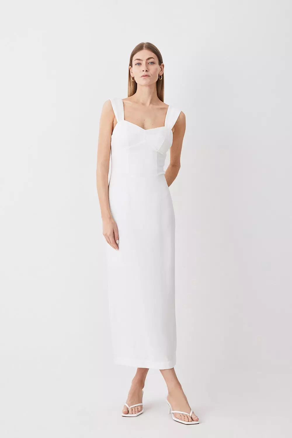 White linen outlet formal dress