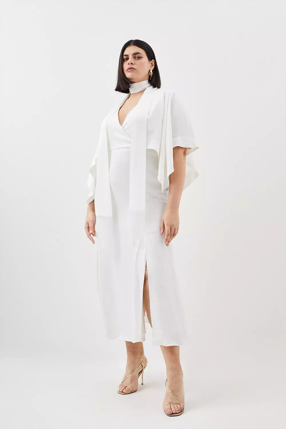 Asos edition cape sleeve outlet wedding jumpsuit in satin