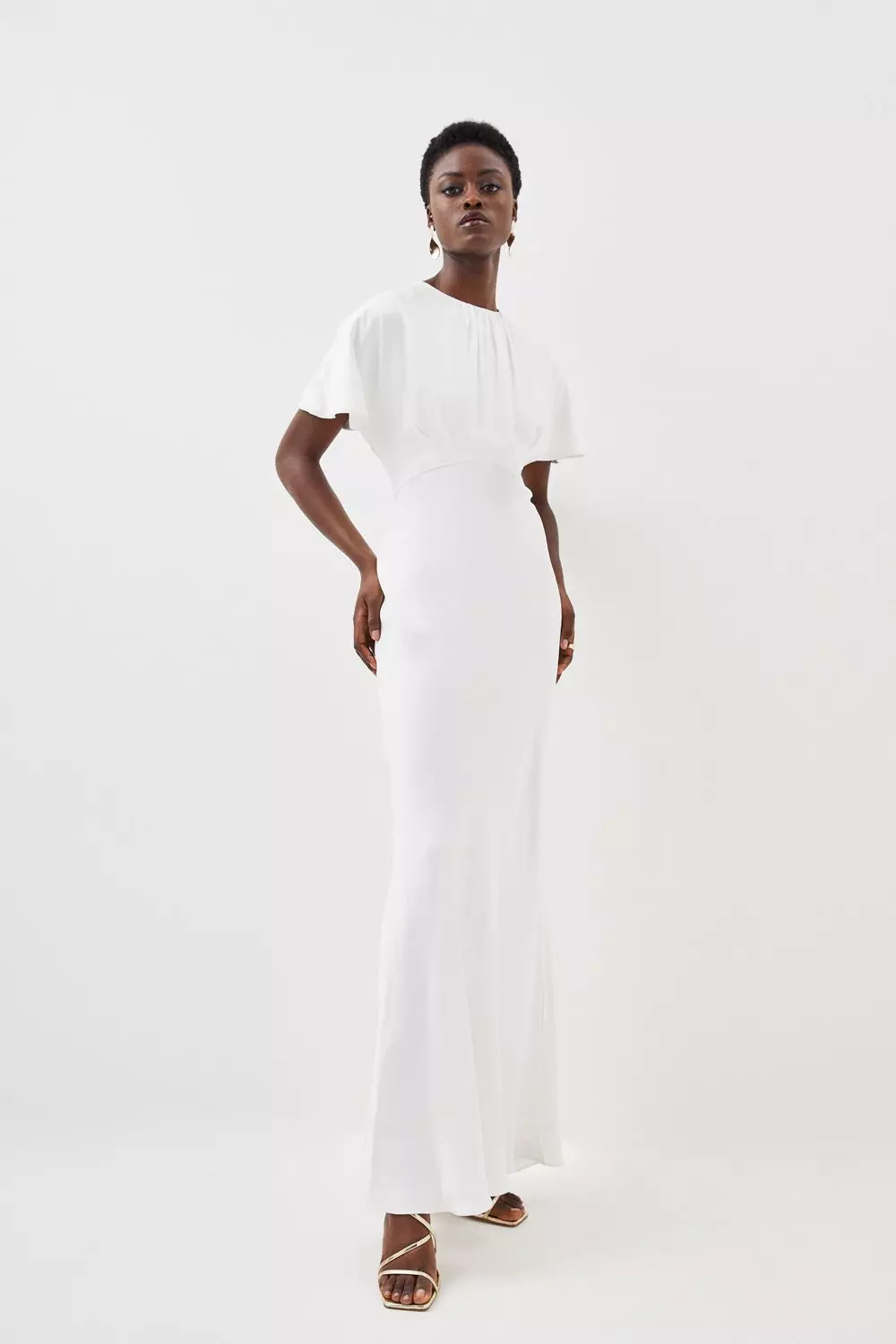 Tall Satin Crepe Woven Maxi Dress Karen Millen