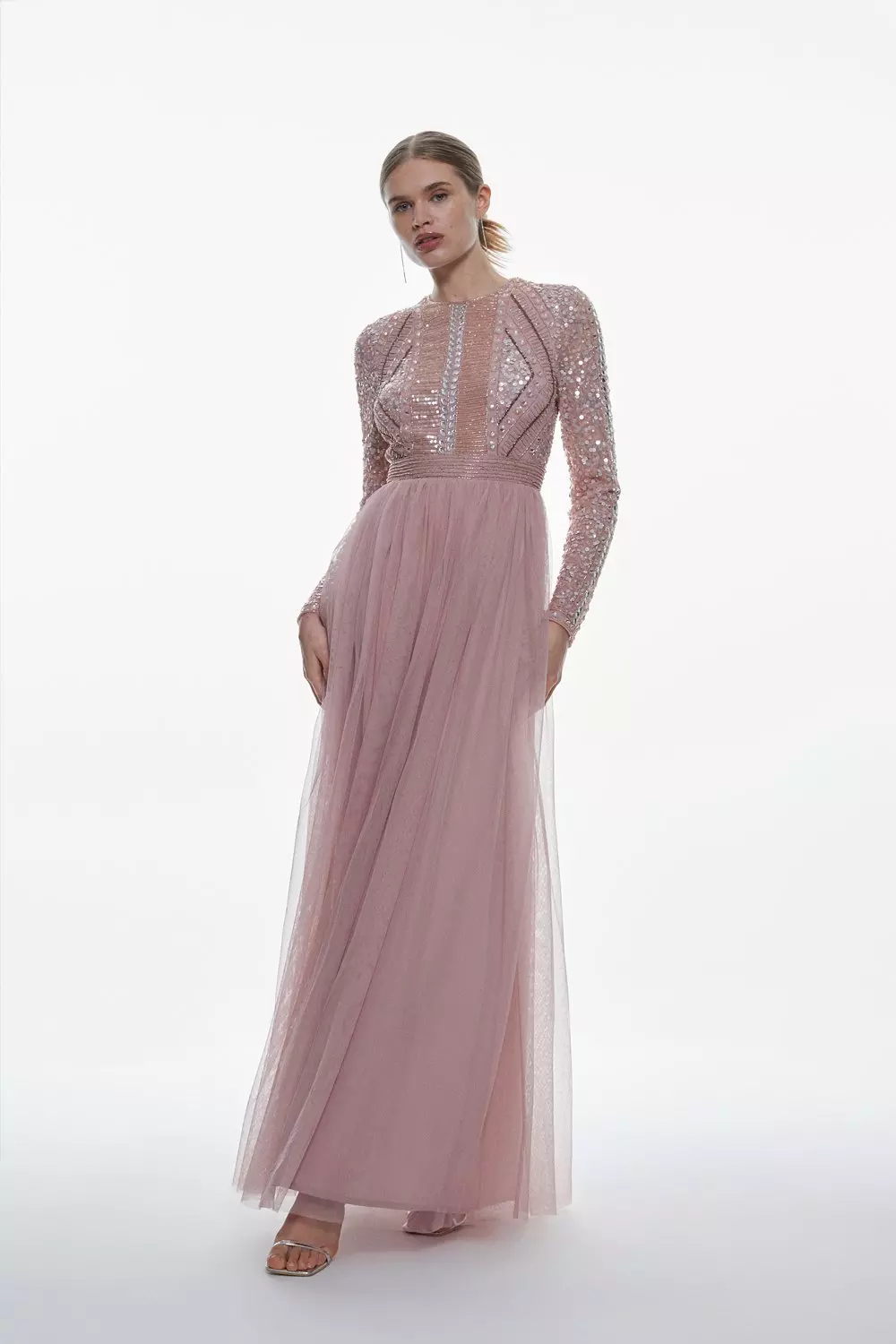 Long tulle cheap dress