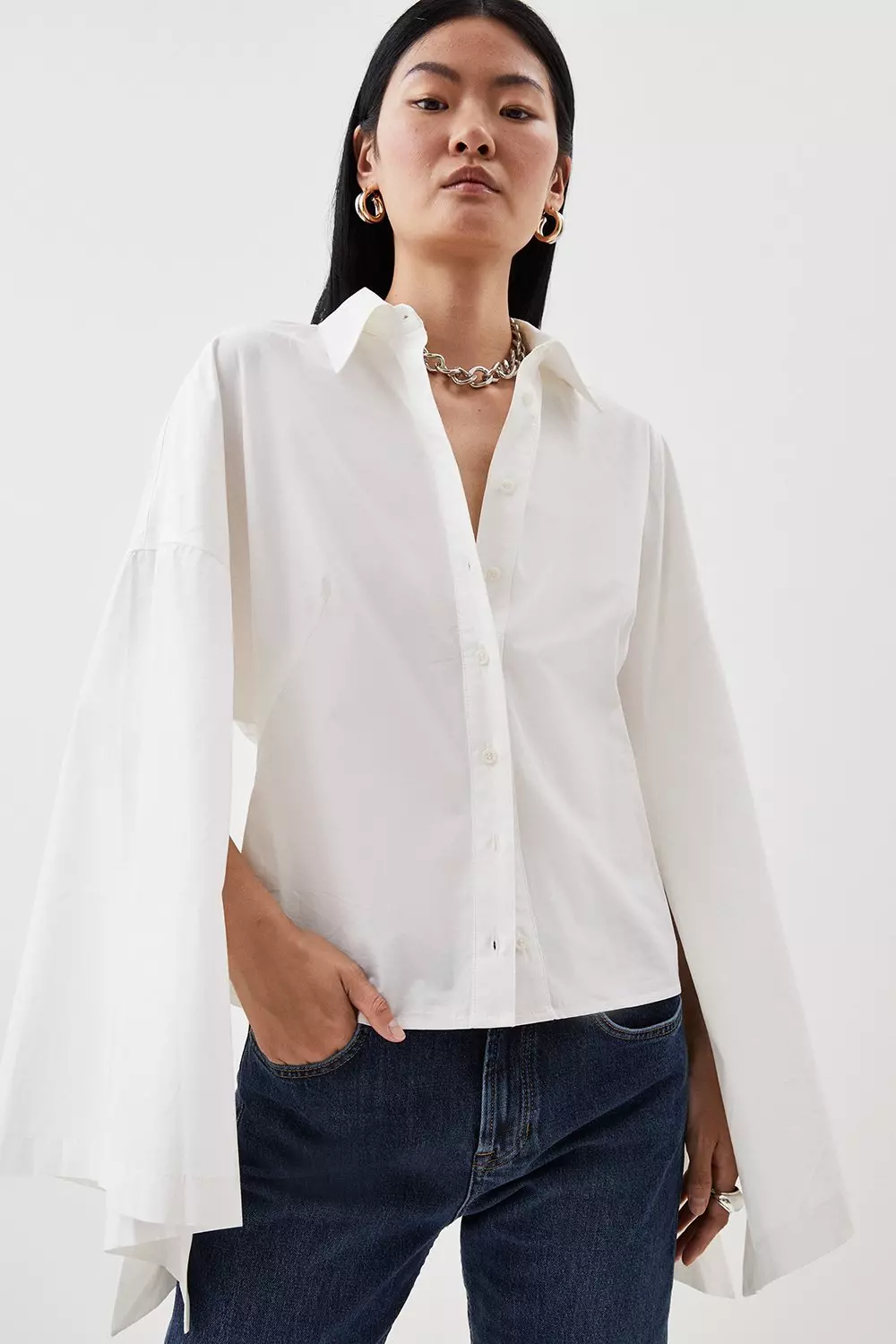 Karen millen white top shirt