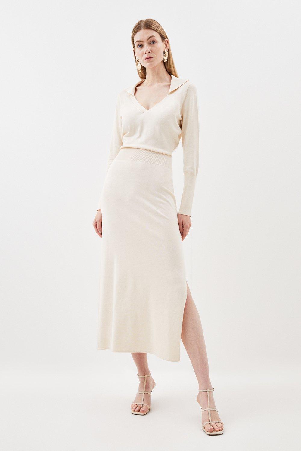 Long sleeve white outlet graduation dress