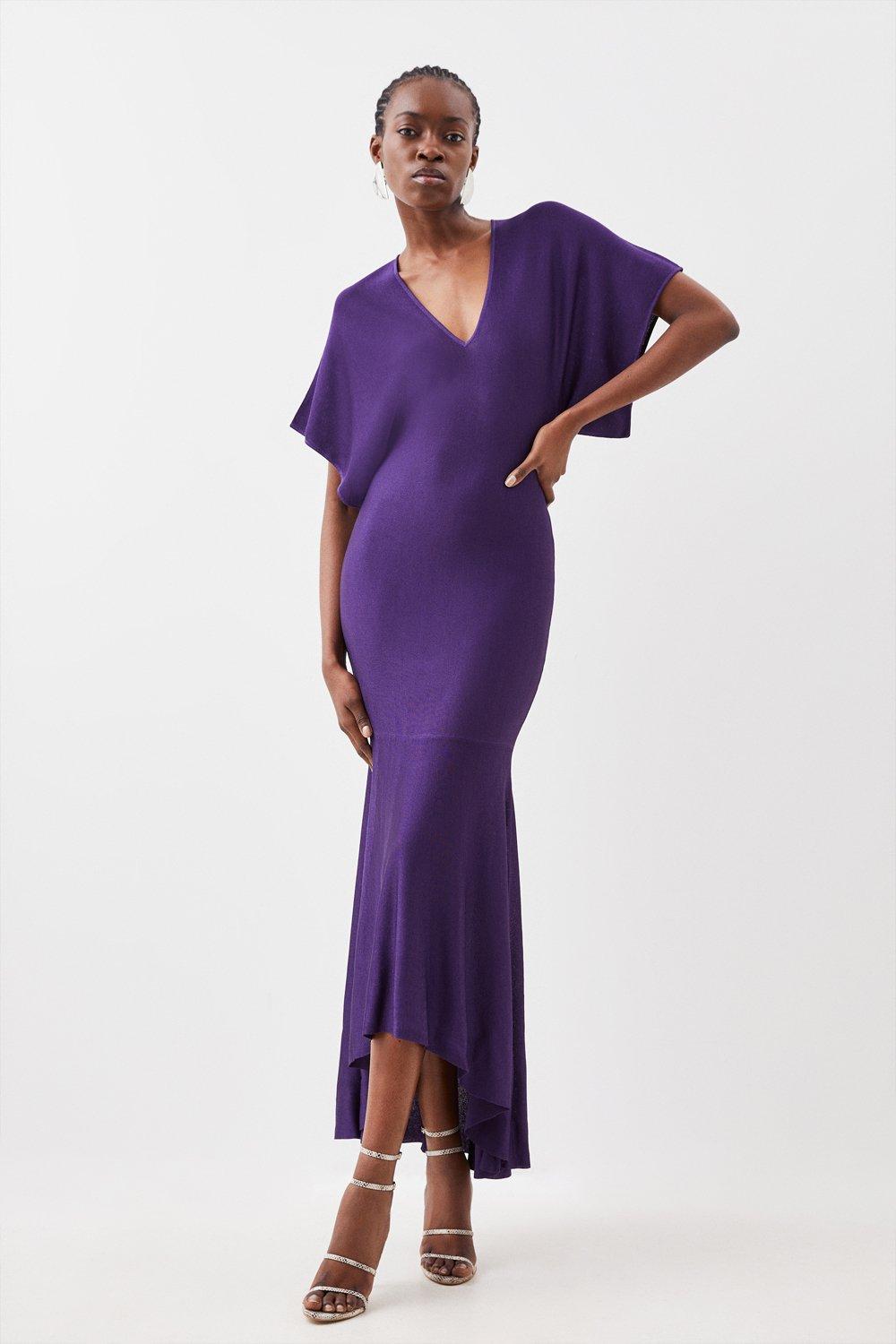 Karen millen outlet purple dress