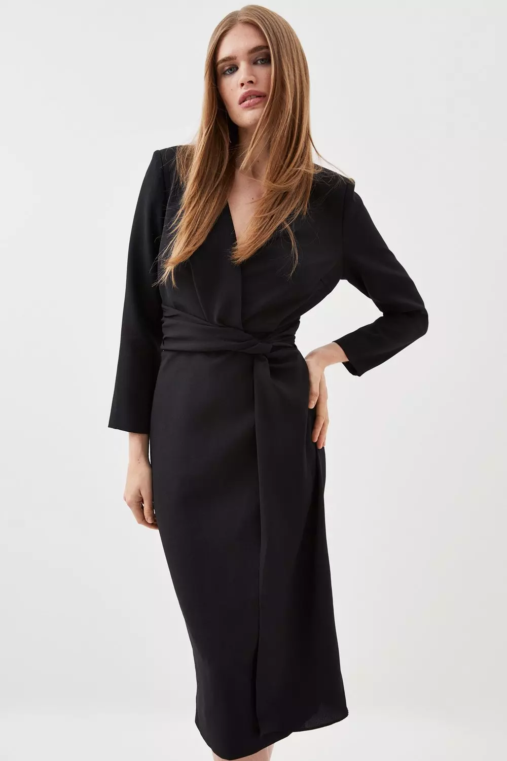 Karen millen 2024 wrap waist dress