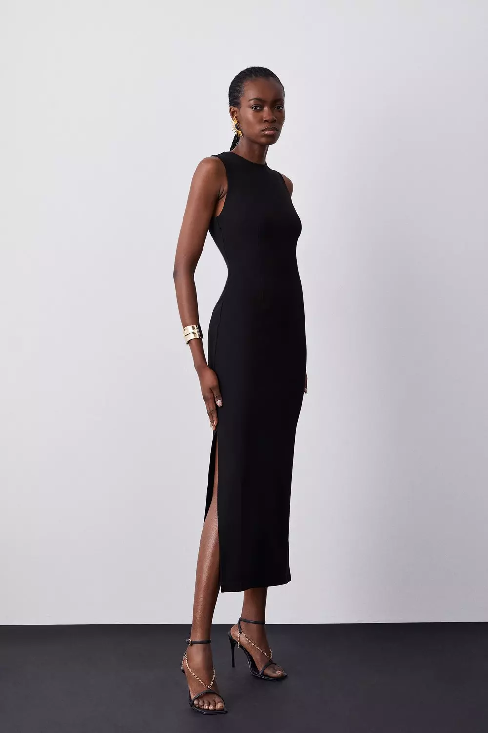 Midaxi hotsell black dress