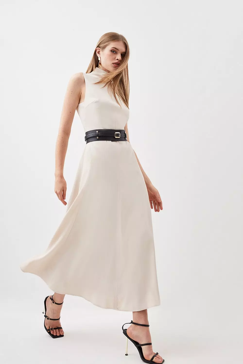 Karen millen outlet belted midi dress