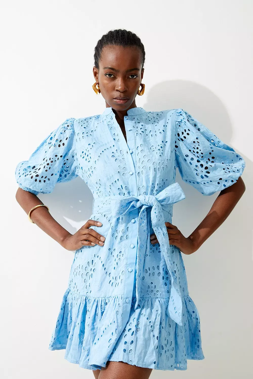 Blue on sale broderie dress