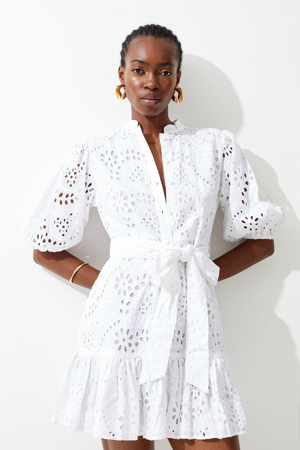 White 2024 broderie dress