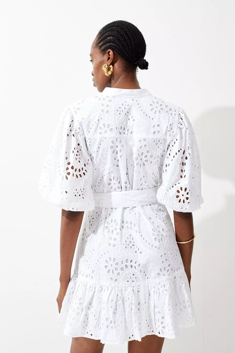 White Eyelet Dress - Embroidered Skater Dress - Cotton Mini Dress - Lulus