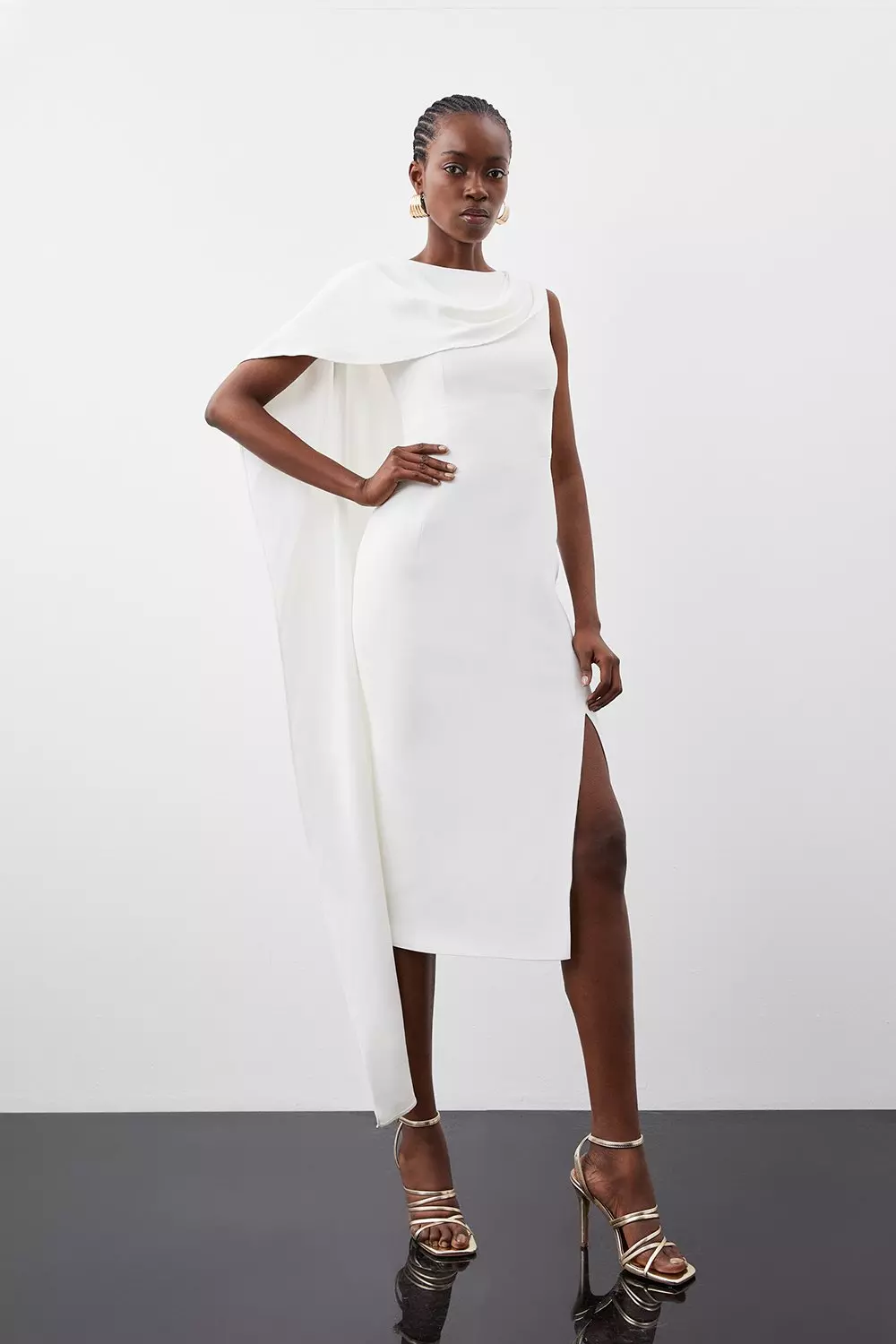 Karen millen asymmetric belted hot sale dress