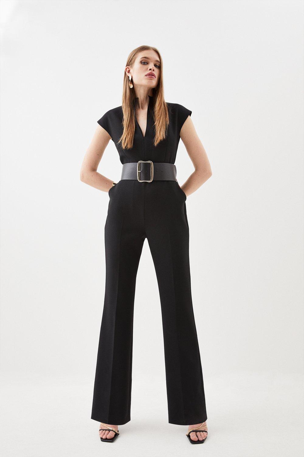 Womens straight hot sale leg jumpsuit