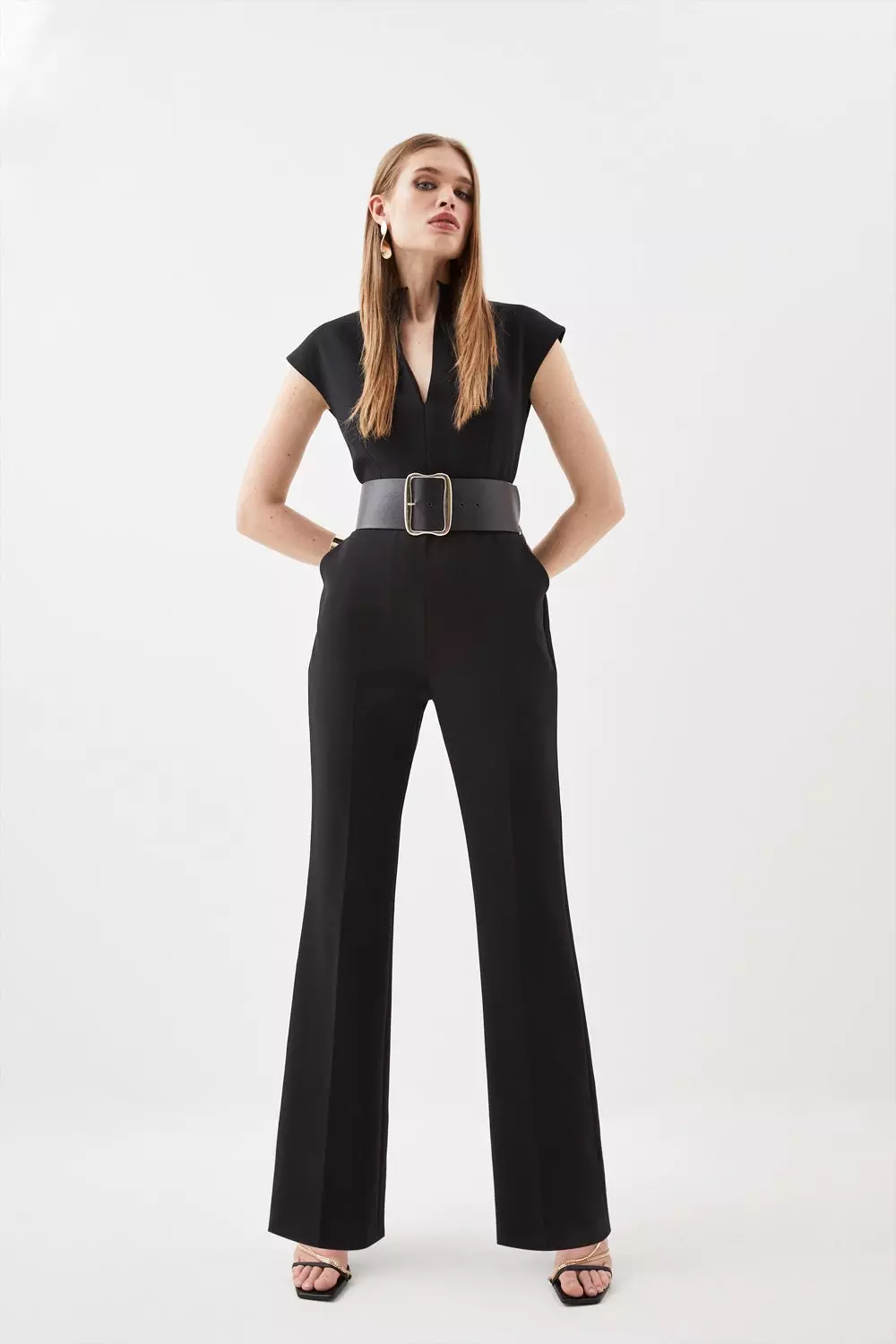 Karen millen best sale black jumpsuit