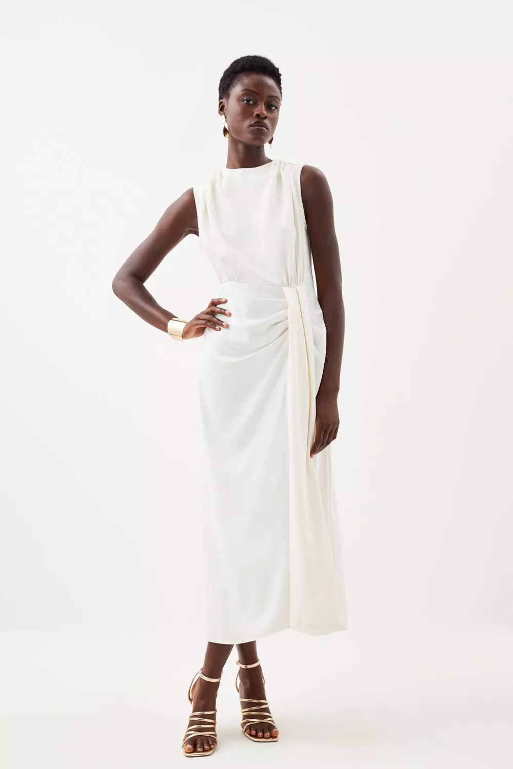 Ivory cowl 2025 neck dress