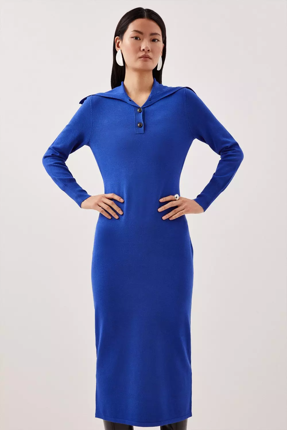 Karen millen clearance blue midi dress