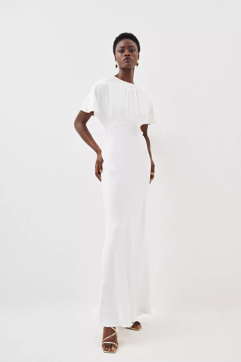 Satin Crepe Woven Maxi Dress Karen Millen