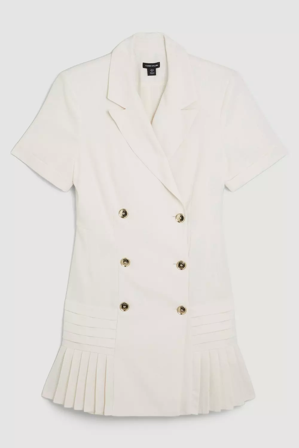 White button detail blazer midi clearance dress