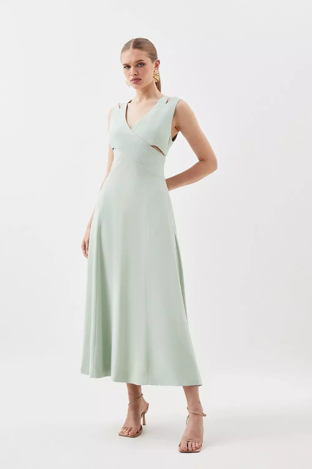 Mint green midi clearance dress