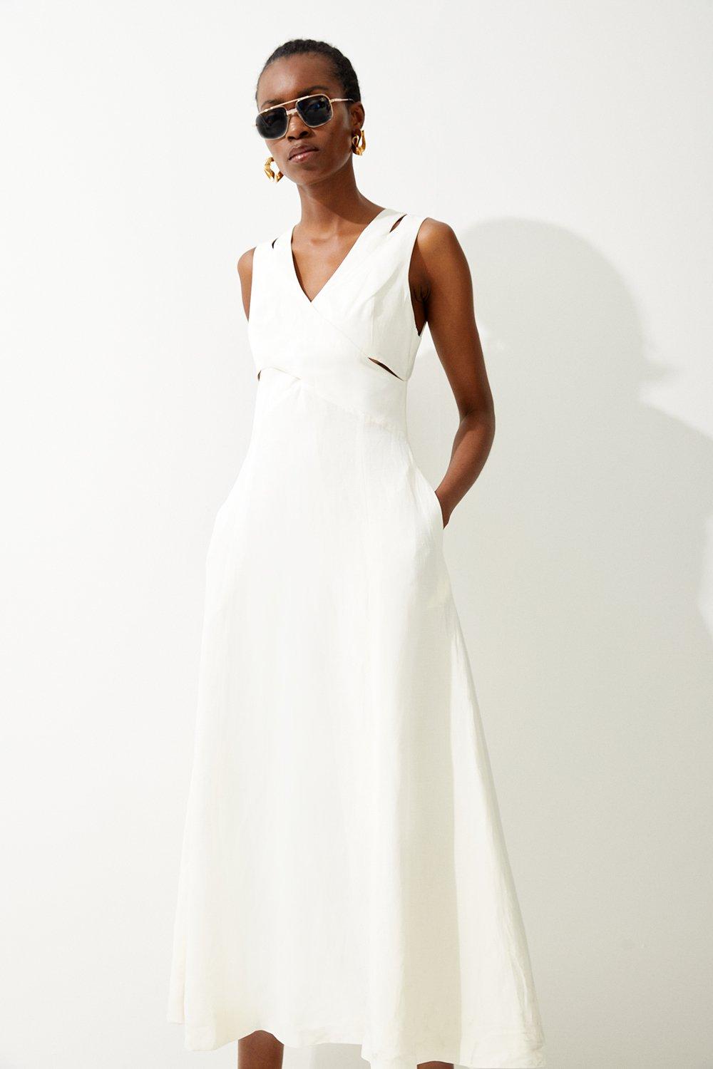 White summer evening store dress