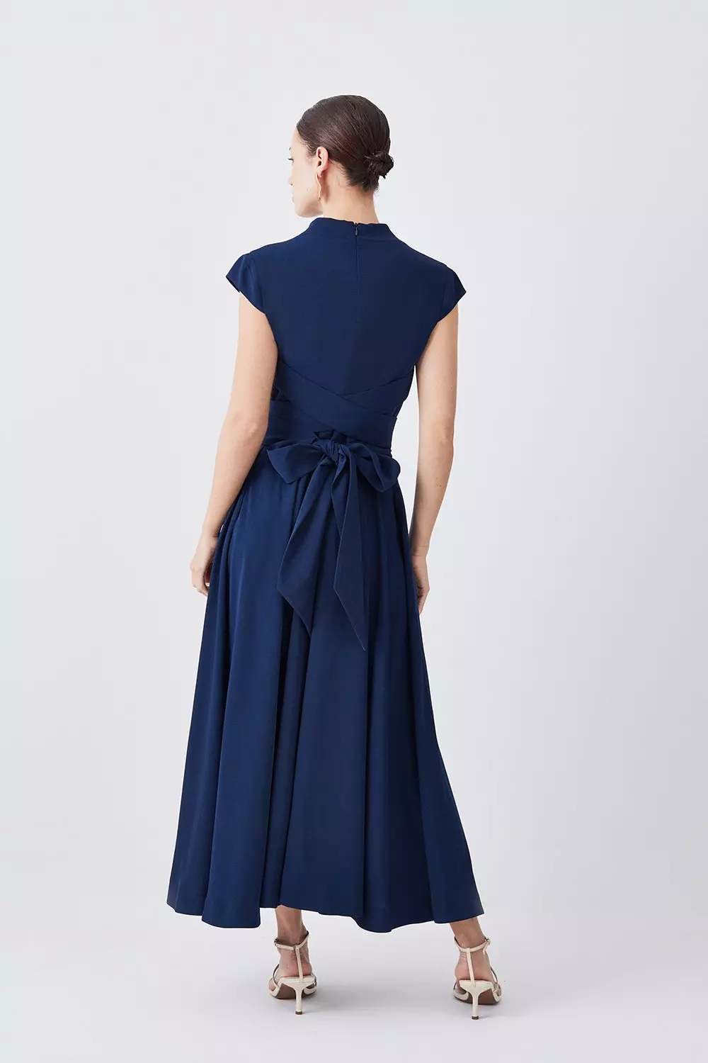 Karen millen outlet blue wrap dress