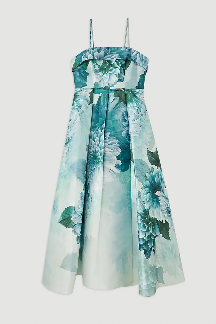 Garden Floral Maxi Split Prom Dress | Karen Millen