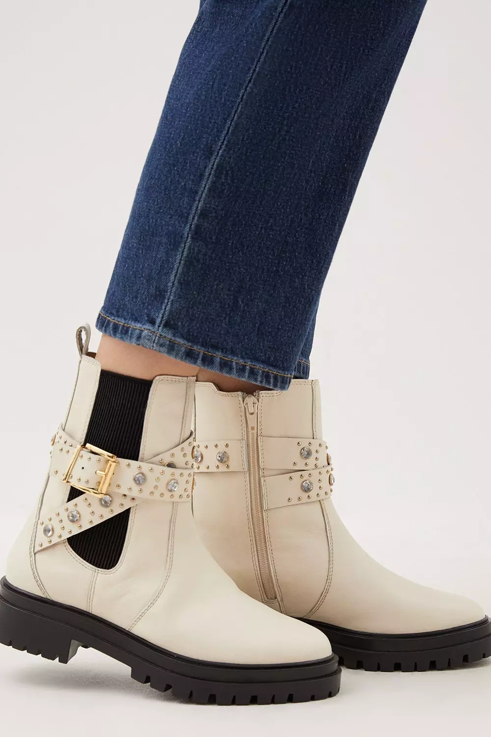 Strappy shoe store boots