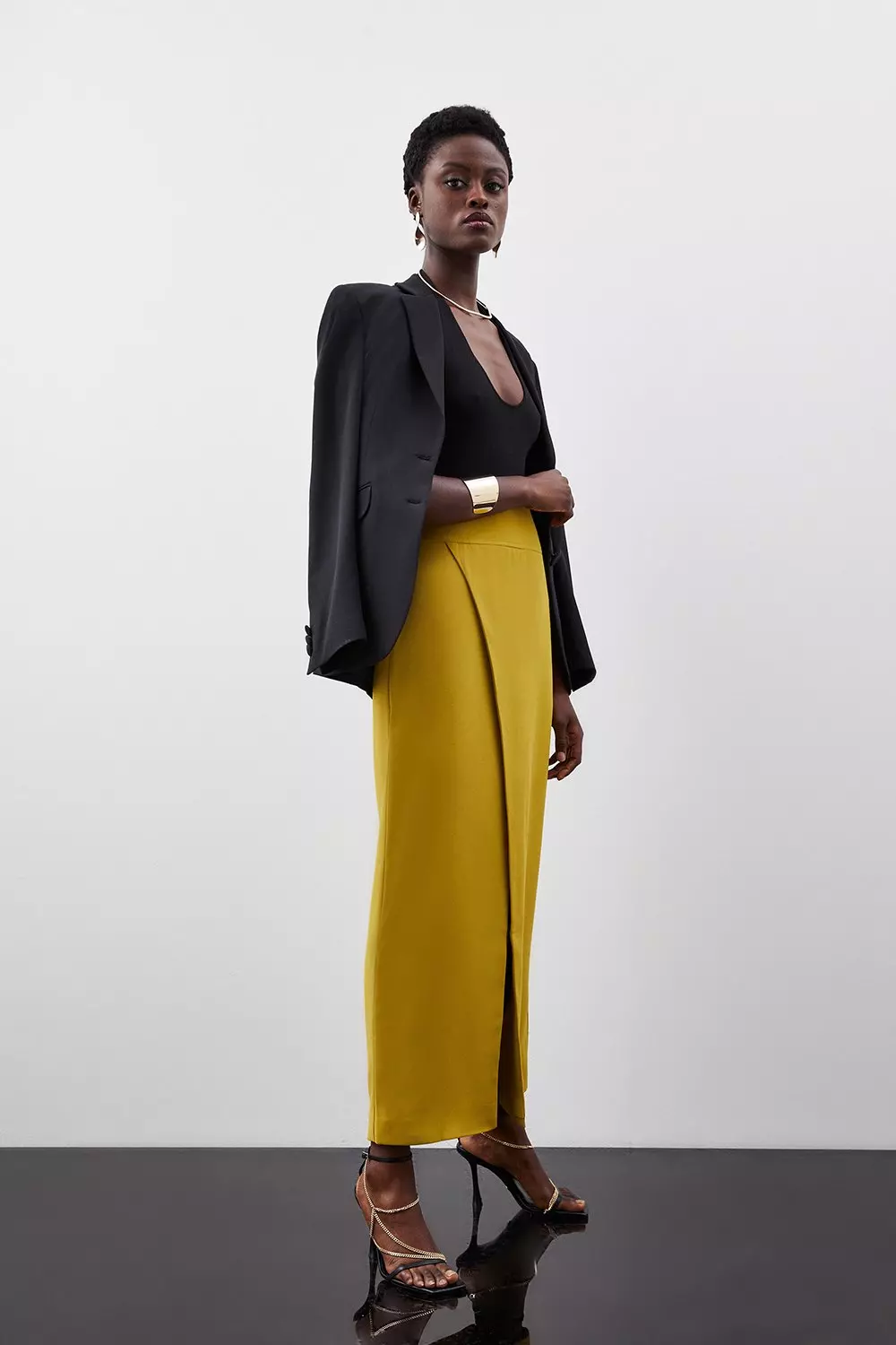 Side split 2024 yellow skirt