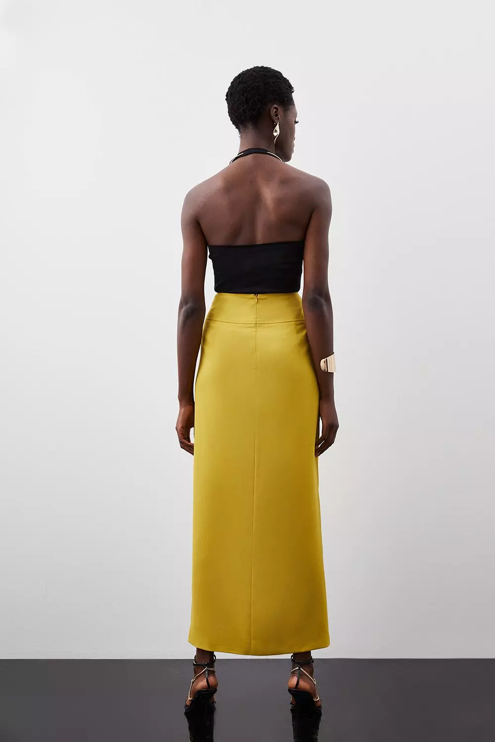 Maxi pencil skirt clearance yellow